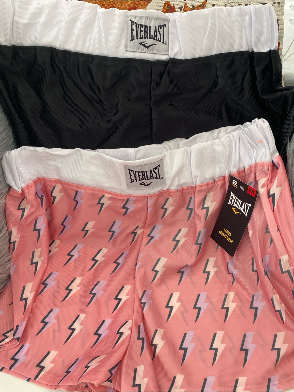 Everlast Pink Lightning-Print Women’s Sleep Shorts